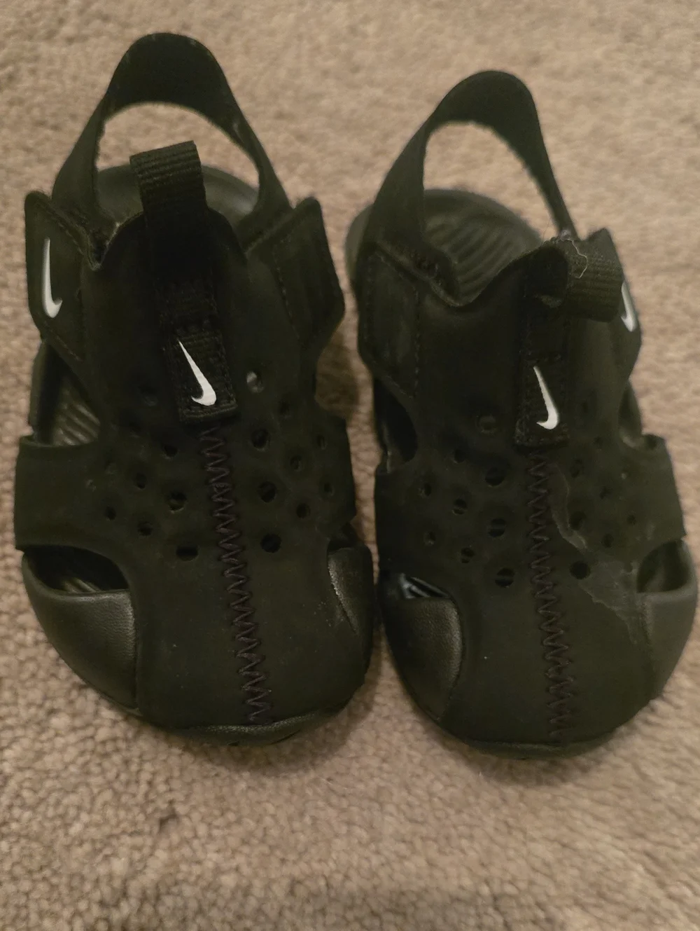 Nike Kids Black Open-Toe Sport Sandals